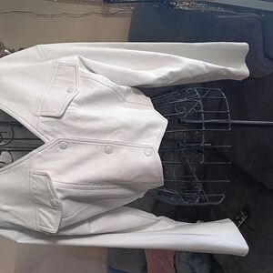 Nasty Gal White Leather Jacket
